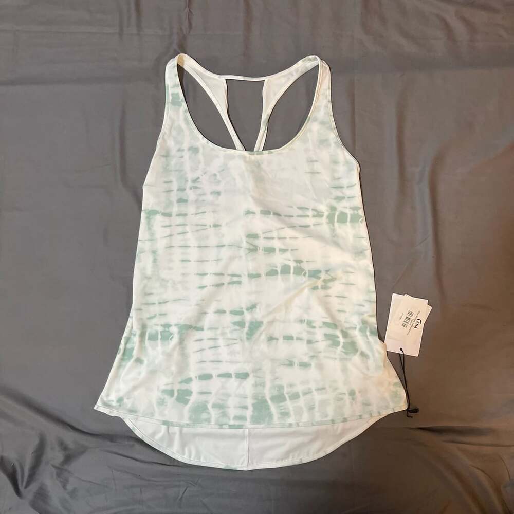 Zyia Active Moss Hirock Twist Tank Top Size 210XL Green Tie Dye